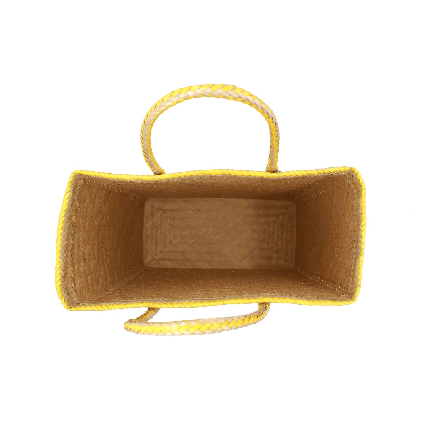 Sardinia Medium Yellow Straw Basket Bag BAG WASHEIN