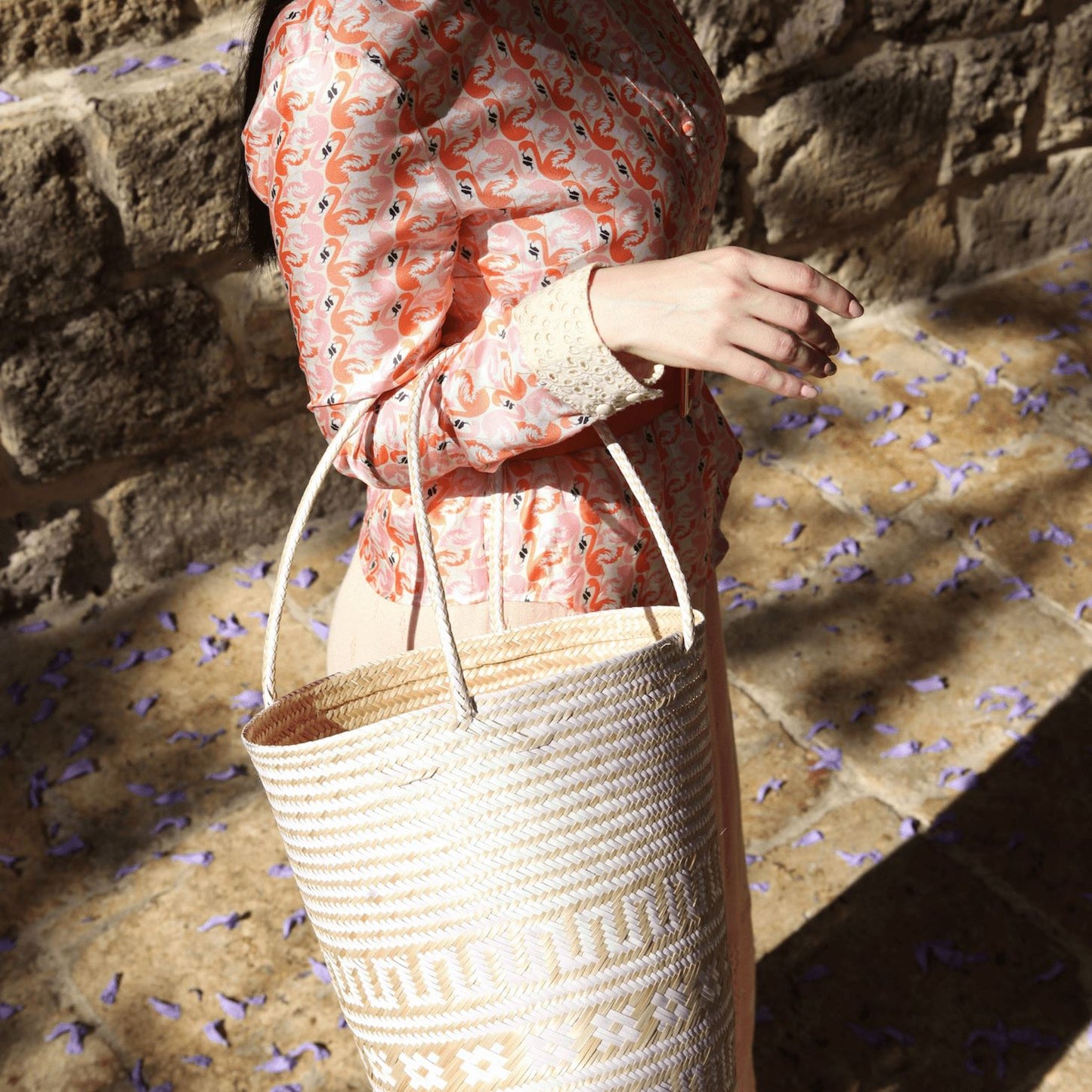 Seashell Pink Beach Tote Straw Bag BAG WASHEIN
