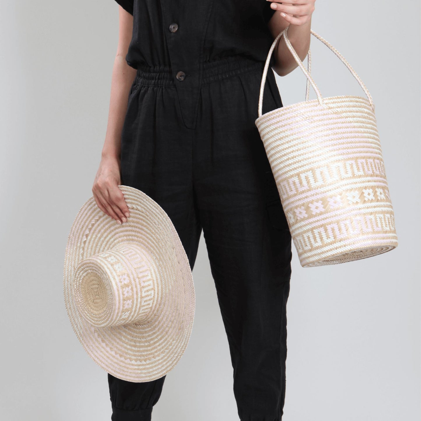 Seashell Pink Beach Tote Straw Bag BAG WASHEIN