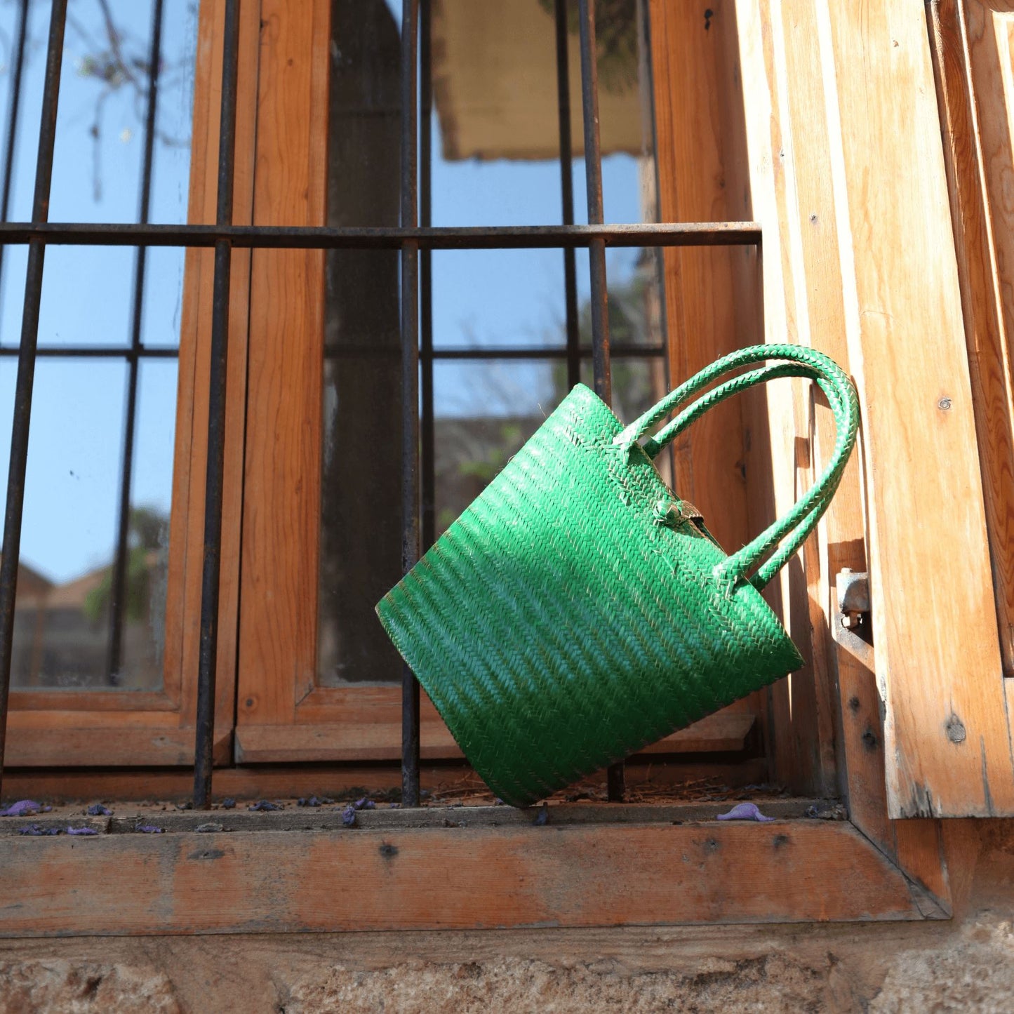 Selva Green Mini Tote Straw Bag BAG WASHEIN