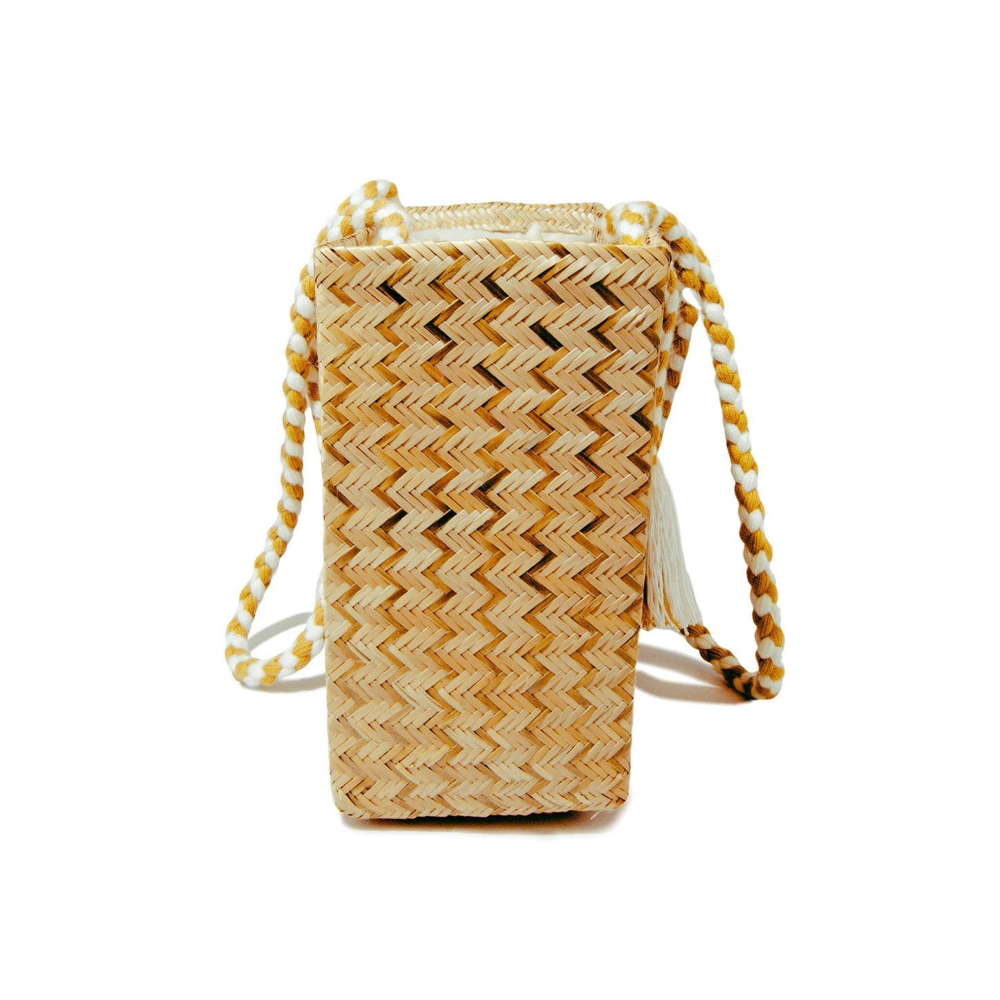 Serrana Natural & Gold Straw Basket Bag BAG WASHEIN