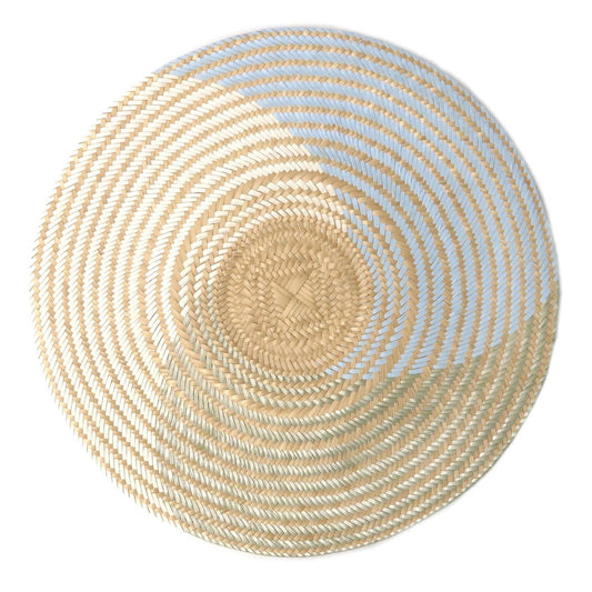 Woven Natural Straw Multicolour Round Placemats Placemats WASHEIN