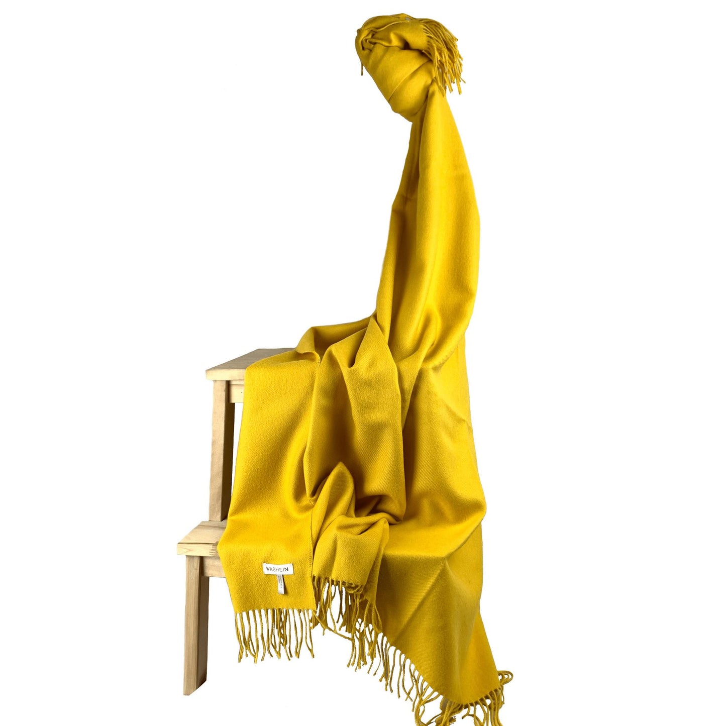 Yellow Classic Premium Baby Alpaca Throw Throws WASHEIN