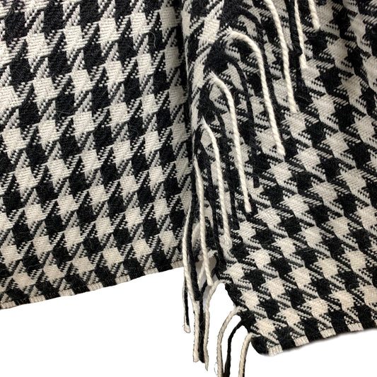 Black Houndstooth Premium Baby Alpaca Throw Throws WASHEIN 