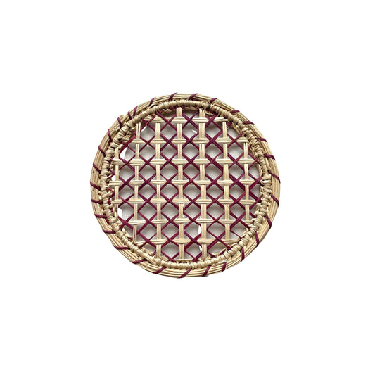 Burgundy Straw Coasters coaster WASHEIN 