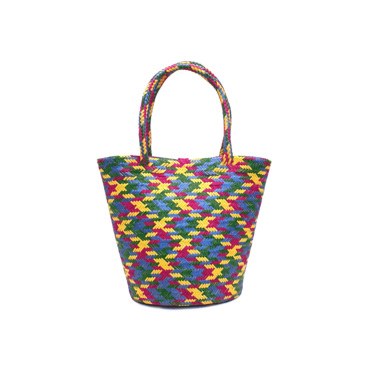 Arcoiris Multicolor Mini Tote Straw Bag BAG WASHEIN 
