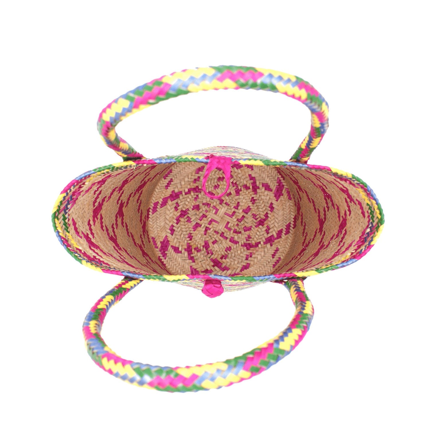 Arcoiris Multicolor Mini Tote Straw Bag BAG WASHEIN 
