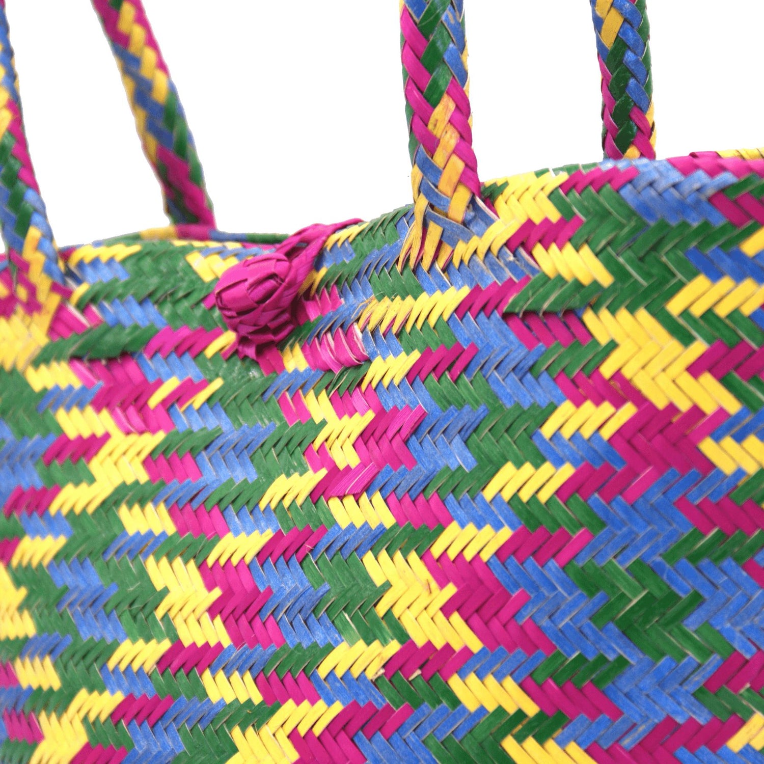Arcoiris Multicolor Mini Tote Straw Bag BAG WASHEIN 