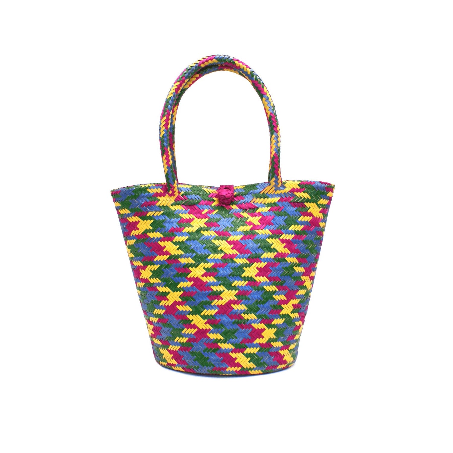 Arcoiris Multicolor Mini Tote Straw Bag BAG WASHEIN 
