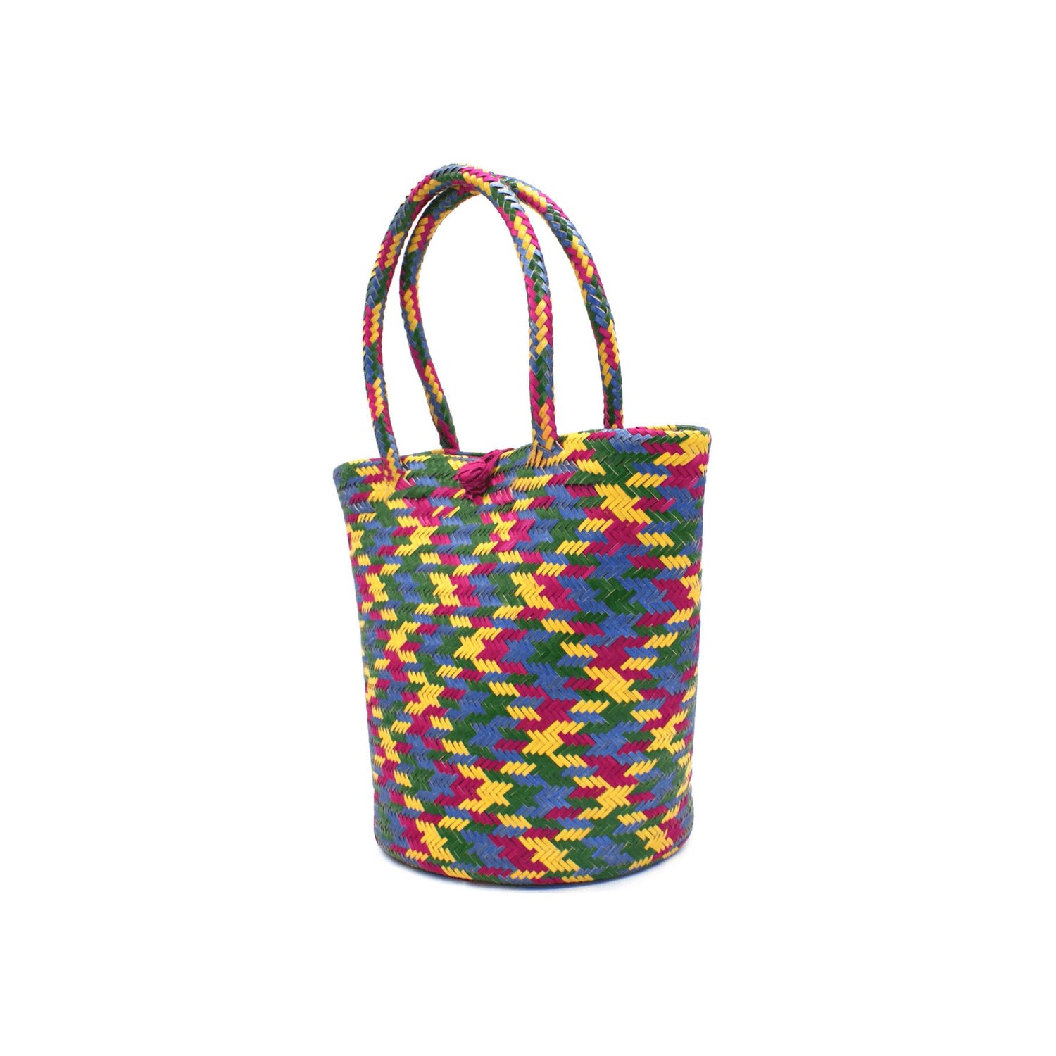 Arcoiris Multicolor Mini Tote Straw Bag BAG WASHEIN 