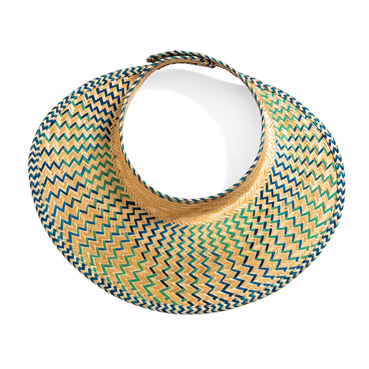 Blue Green Woven Straw Sun Visor Visor WASHEIN 