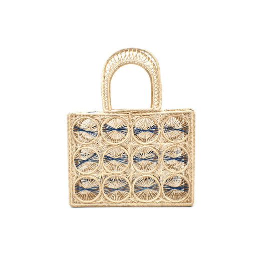 Cage Toquilla Straw Canasta Handbag BAG WASHEIN 