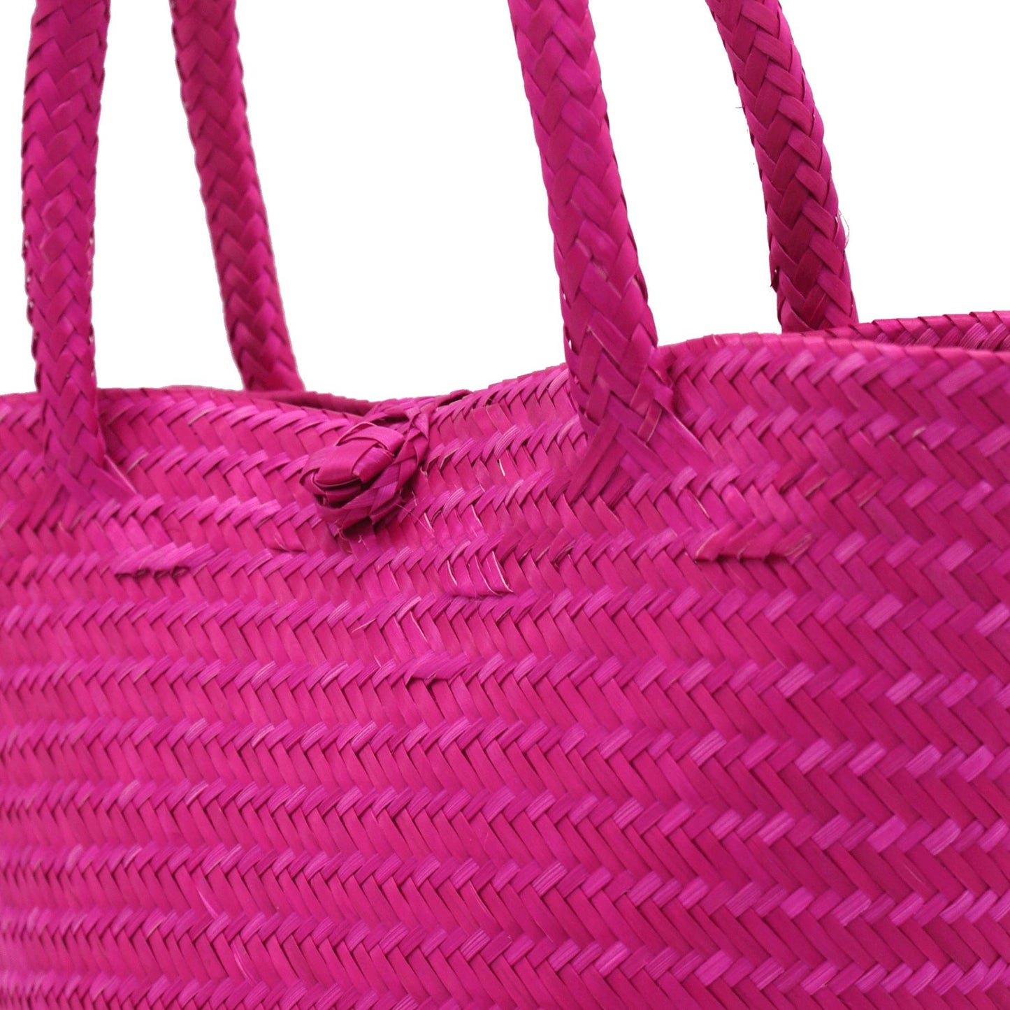 Kensington Fuchsia Mini Tote Straw Bag BAG WASHEIN 