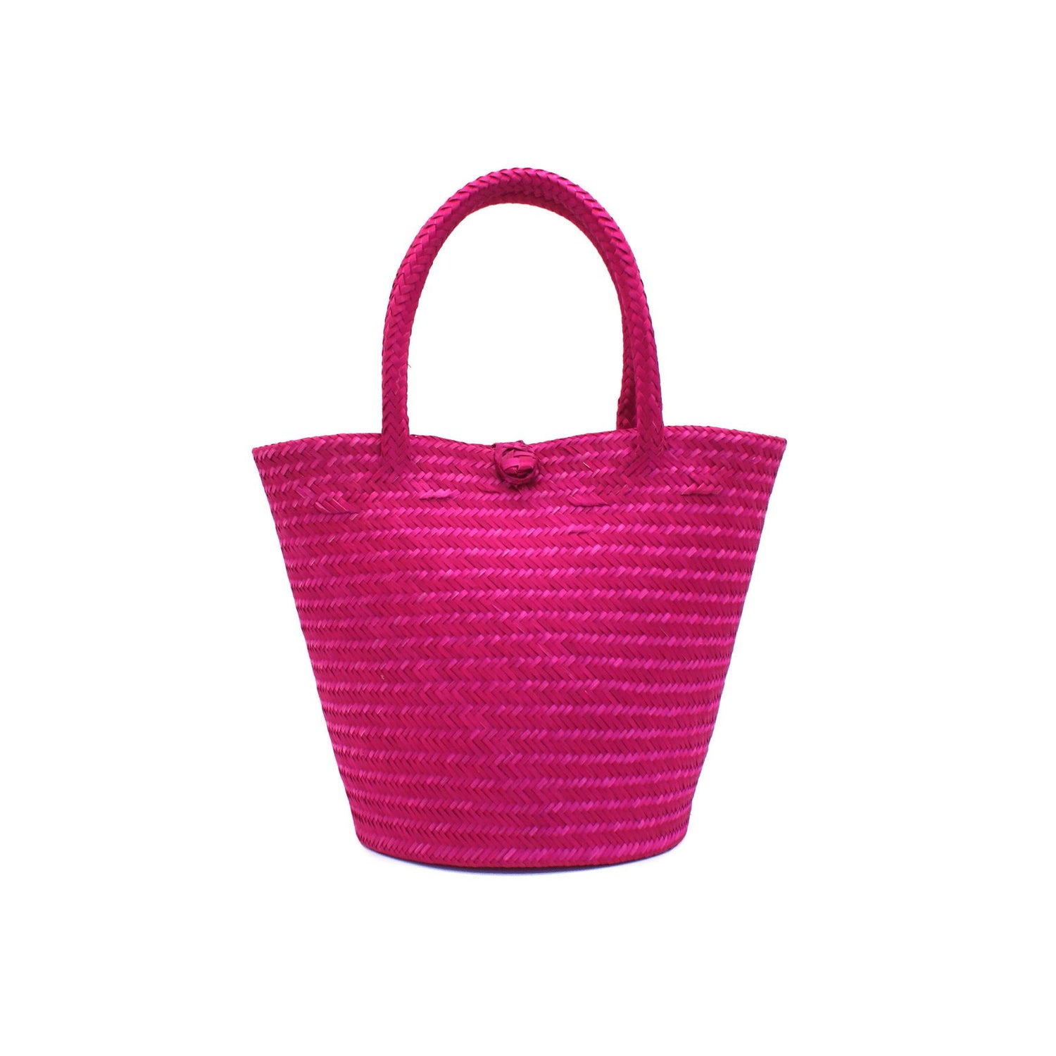 Kensington Fuchsia Mini Tote Straw Bag BAG WASHEIN 